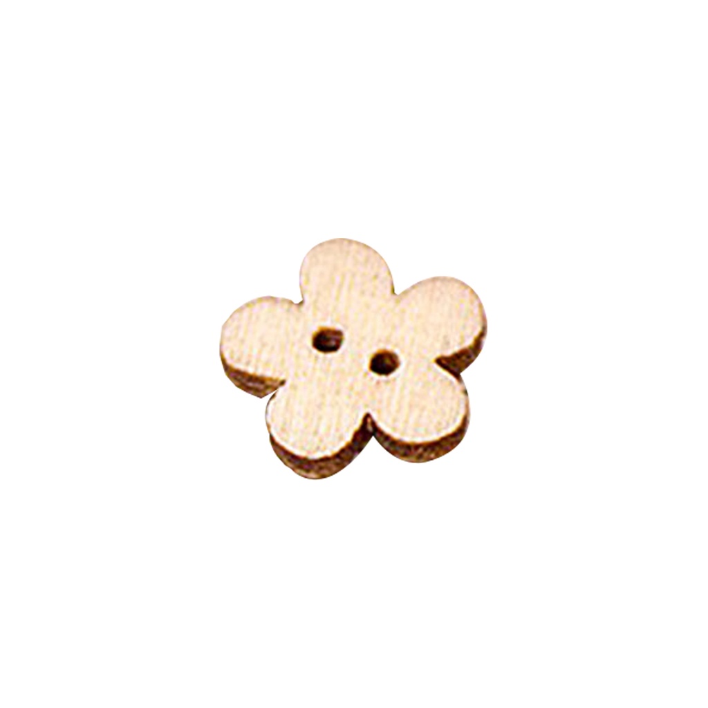 Flower shape 2 Hole Wood Button