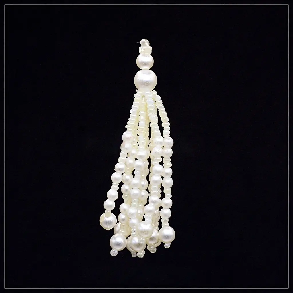 3" Inch Pearl & Crystal Fancy Tassel