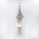 Embroidery Thread Cap Design Mirror Pearl Tassel