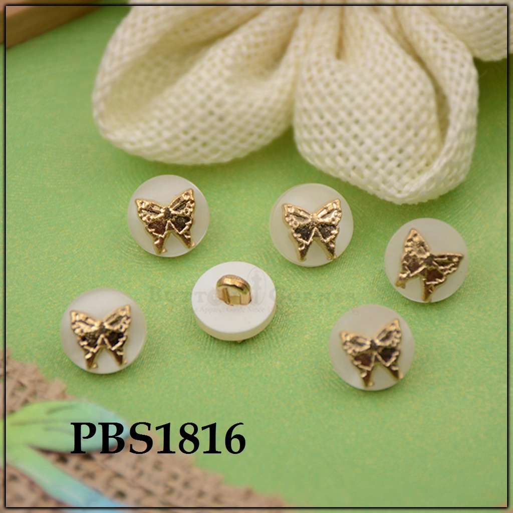 Butterfly Plastic Shank Button