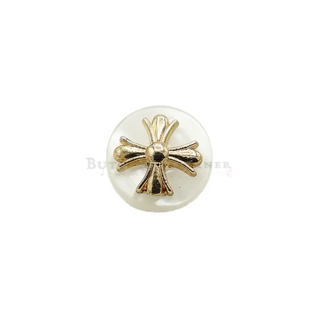 Celtic Cross Plastic Shank Button