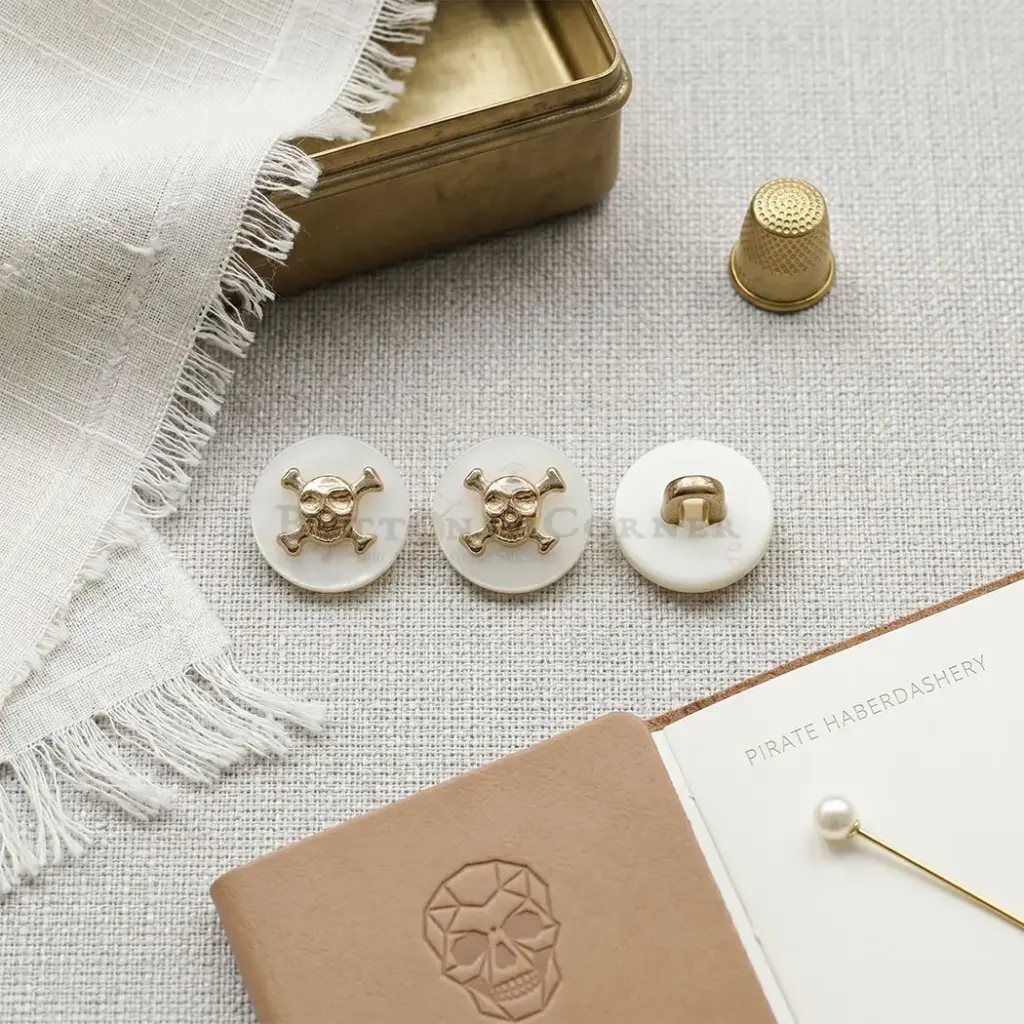 Skull & Cross-Bone Shank Button