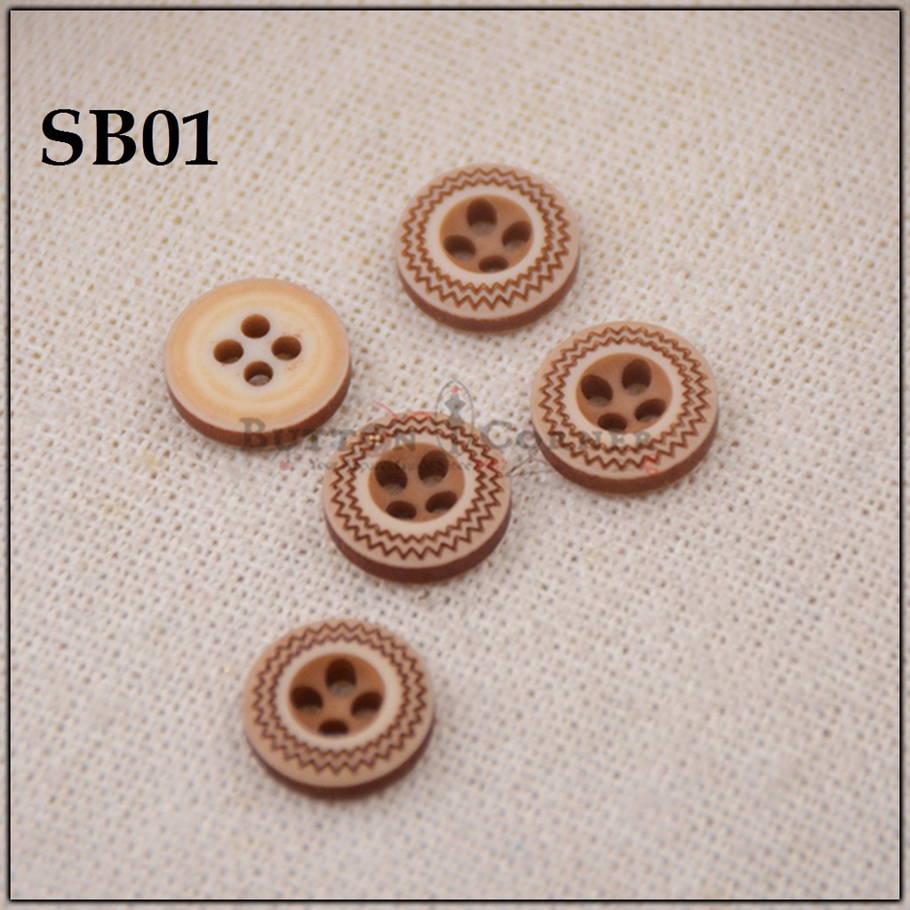 Zigzag Design 4 Hole Shirt Button