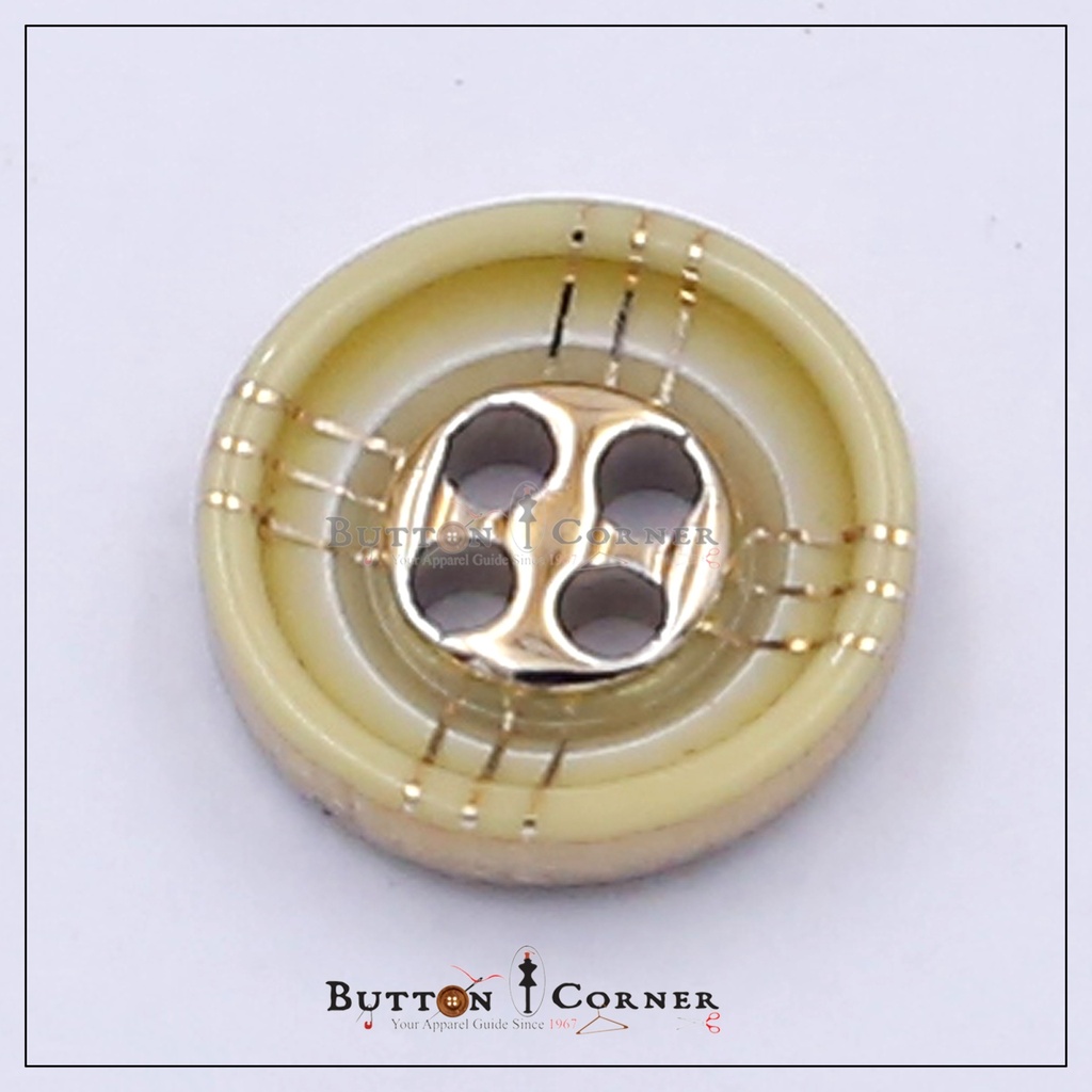 3 Line Design 4 Hole Shirt Button