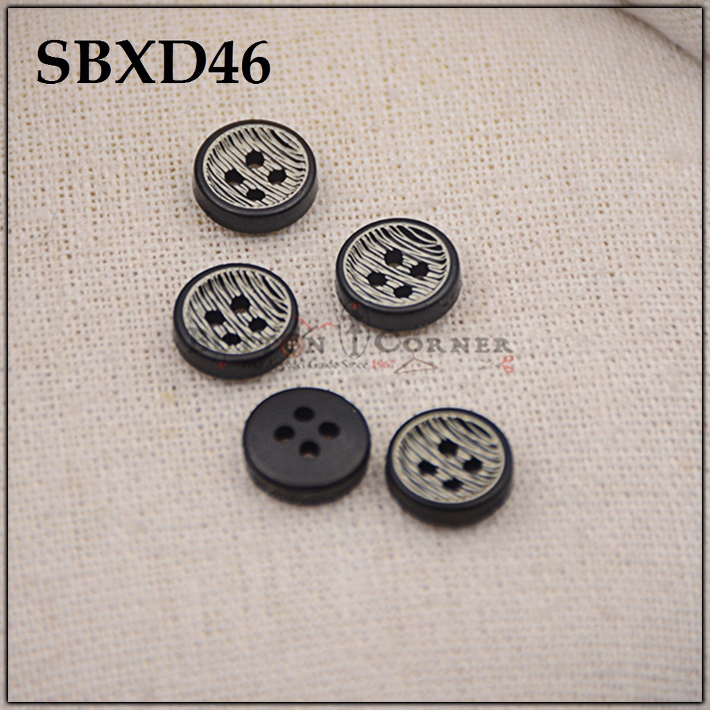 Print Lining 4 Hole Shirt Button