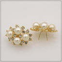 Fancy Metal Pearl Brooch
