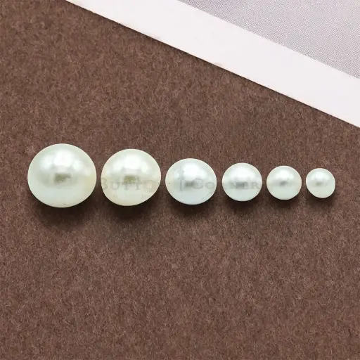 ABS Plastic Imitation Half Round Pearl Shank Button