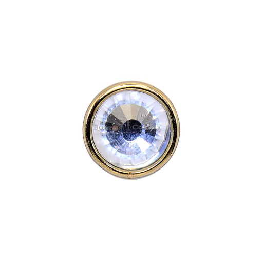 [MS1121-001] Metal Base Crystal Button