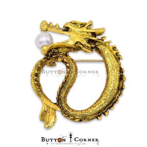 [LP77 GOLD] Dragon Lapel Pin