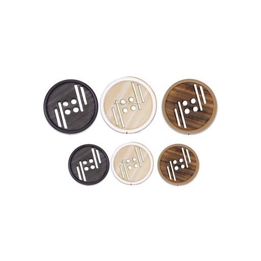 Laser Cut 4-Hole Polyester Rod Suiting Button XC2023