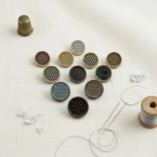 Colored Texture Shirt Button