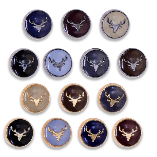 Swamp Deer Head Shirt Button