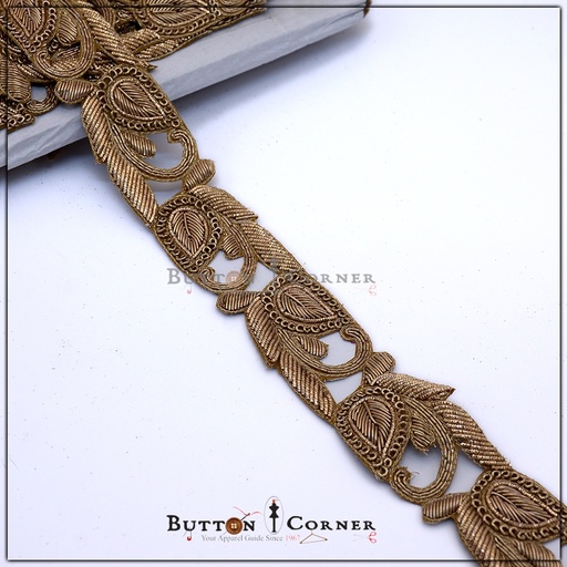 [FANL807 ANTIQUE] Fancy Kora & Dabka Lace