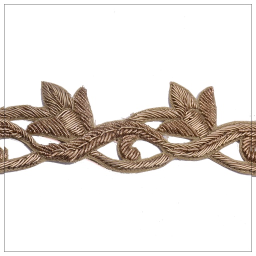 [FANL830-ANTIQUE GOLD] Fancy Kora & Dabka Lace