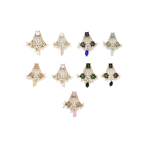 Jhumki Shape Fancy Kundan Button