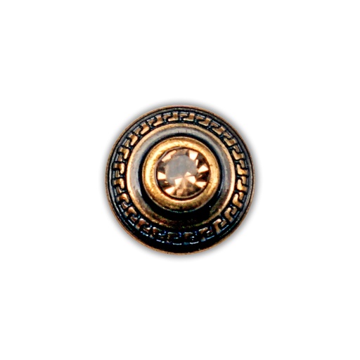 [72358 ANTIQUE] Border Design Center Stone Button