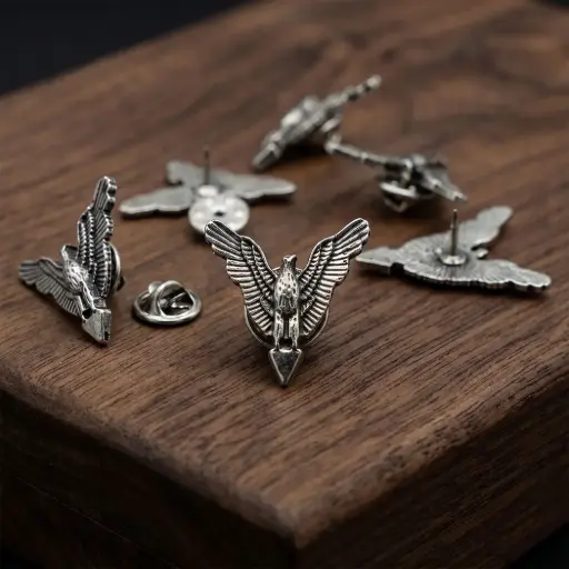 [LP93 GUN METAL] Flying Eagle Lapel Pin