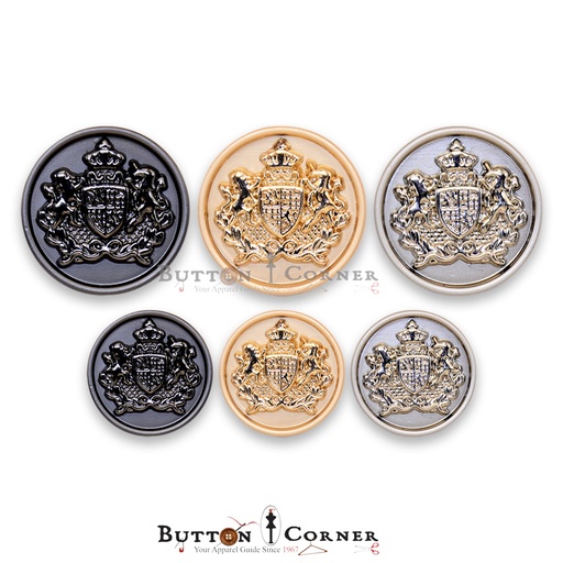 Coat Of Arms Heraldic Design Metal Button