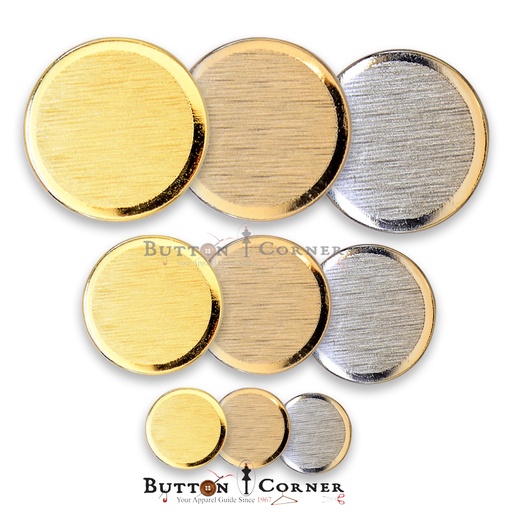 Laser Textured Rounded Shape Metal Button