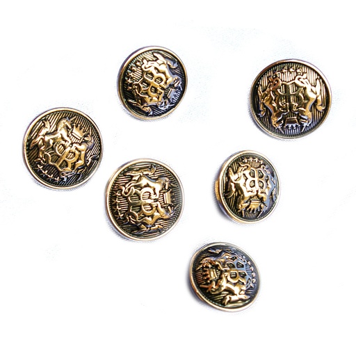 Heraldic Design Two Unicorns Suiting Button