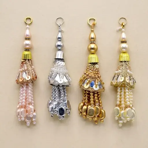 Fancy Glass Beads Sequence Pearl Tassel