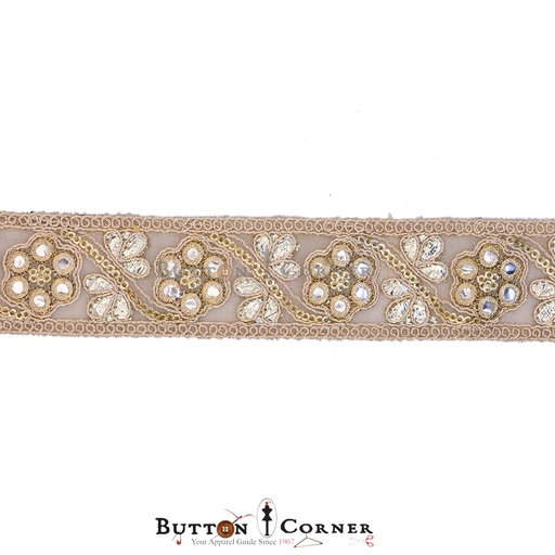 [GOTL669 GOLD SILVER] Fancy Gota Lace