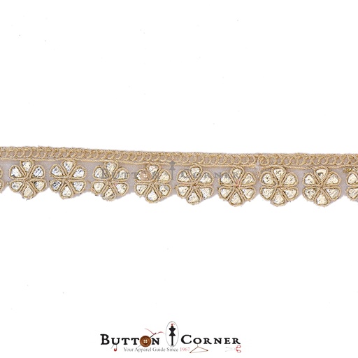 [GOTL694 GOLD] Fancy Gota Lace