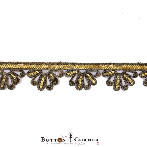 Fancy Metallic Yarn Sequence Lace