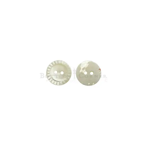 [LCSR2H-24L] Mother-of-Pearl Laser-Cut Round Shape 2 Hole Shell Button