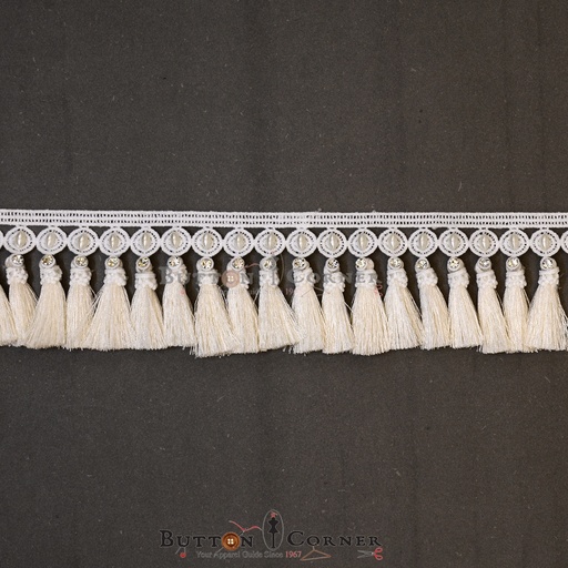 [AL1106 WHITE] Pearl & Crystal Shuttle Hanging Lace