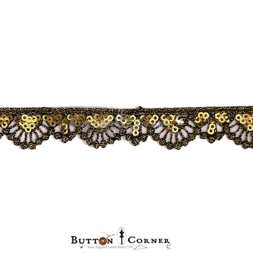 Fancy Metallic Yarn Sequence Lace