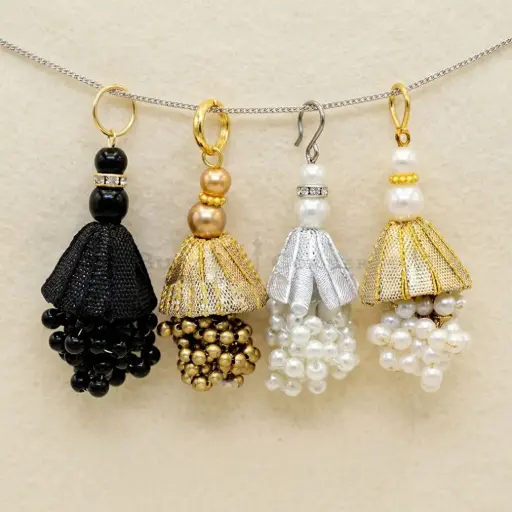 Fancy Gota Cap Pearl Tassel