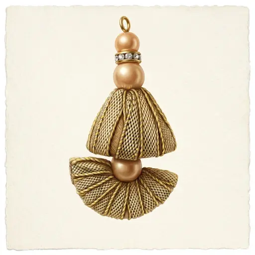 [TSL261 GOLD] Fancy Gota Pearl Tassel