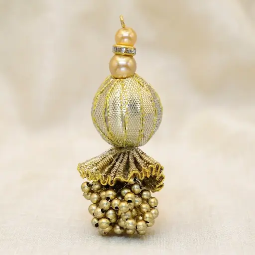 [TSL263 GOLD] Fancy Gota Pearl Tassel