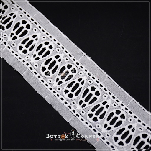 [CL-MYB616-WHITE] Cotton Joined Lace