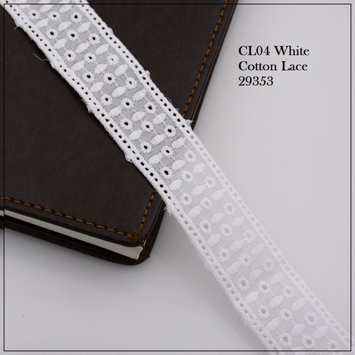[CL04-WHITE] Cotton Joined Lace