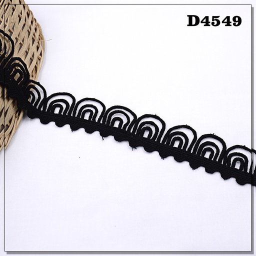 [D4549-WHITE] Shuttle One Side Border Lace