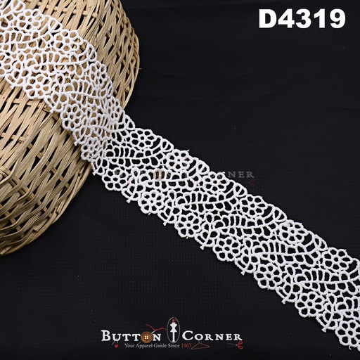 [D4319-WHITE] Shuttle Joined Lace
