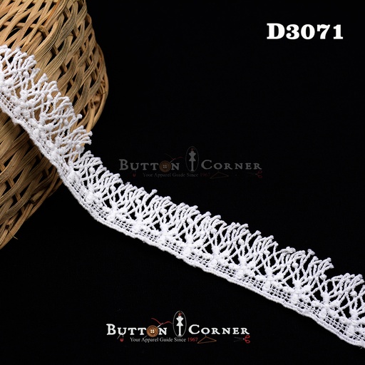 [D3071-WHITE] Shuttle Hanging Lace