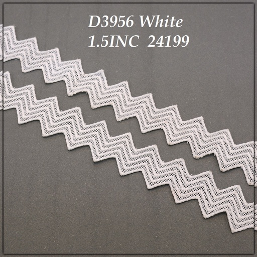 [D3956-WHITE] Shuttle Double Side Border Lace