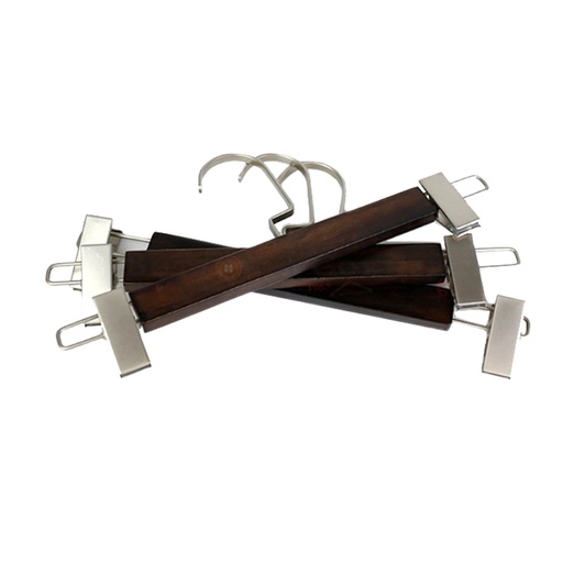[H08-20 BROWN] Wooden Trouser Hanger