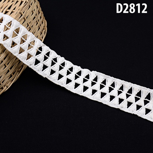 [D2812 WHITE] Shuttle Joined Lace