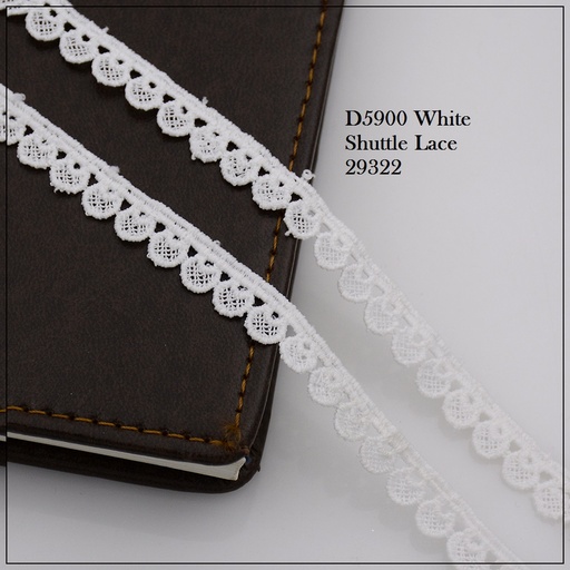 [D5900-WHITE] Shuttle One Side Border Lace