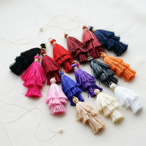 Three-Step Embroidery Thread Tassel