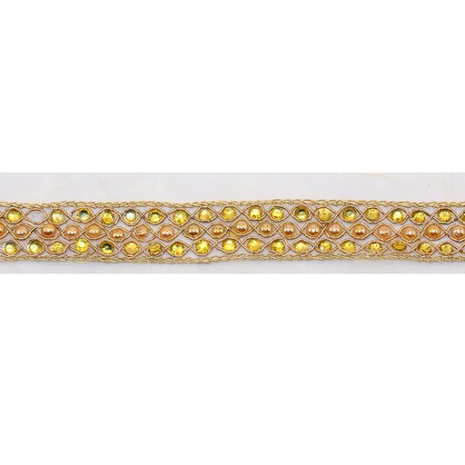 [KFL134 CHMPGNE GOLD] Fancy Kundan Lace