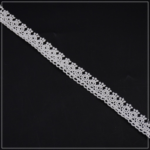 [D7231-WHITE] Shuttle One Side Border Lace