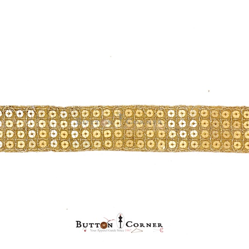 [FANL451 GOLD] Fancy Sequence Gota Lace