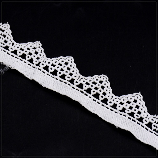 [D7561-WHITE] Shuttle One Side Border Lace