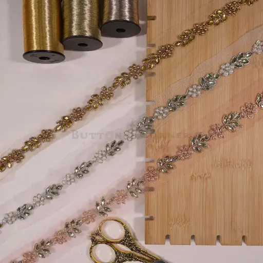 Pearl & Stone Accent Fancy Kundan Lace