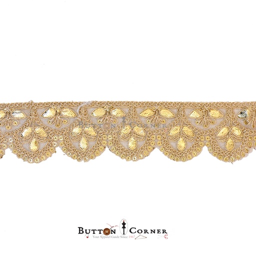 [GOTL700 GOLD] Fancy Gota Lace